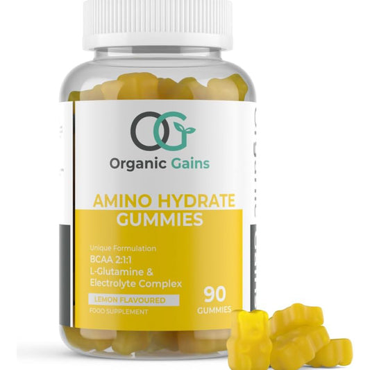 OG Amino Hydrate - 90 Gummies | Lemon Flavored BCAAs (4500mg), L-Glutamine & Electrolyte Complex | BCAA 2:1:1 Ratio