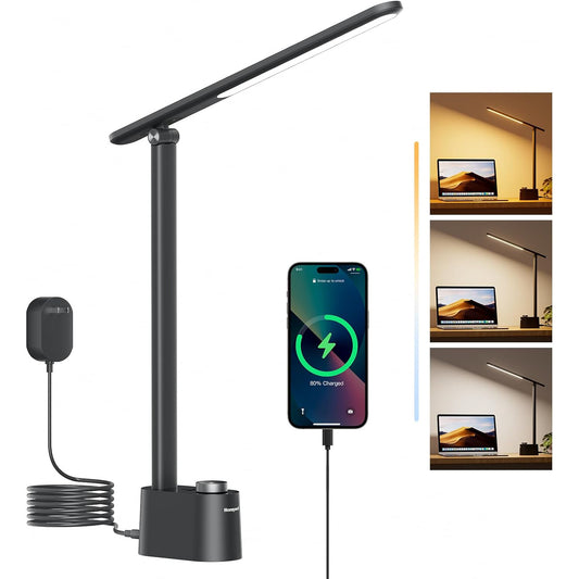 Honeywell LED Desk Lamp with USB Charging Ports, H01 Stepless Dimmable