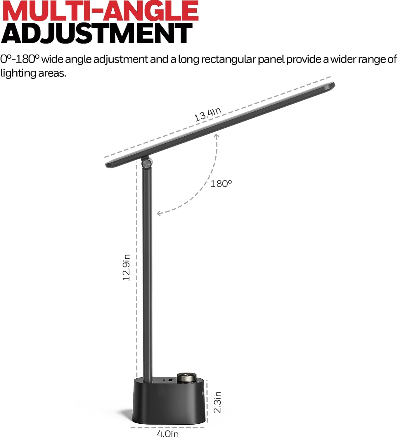 Honeywell LED Desk Lamp with USB Charging Ports, H01 Stepless Dimmable