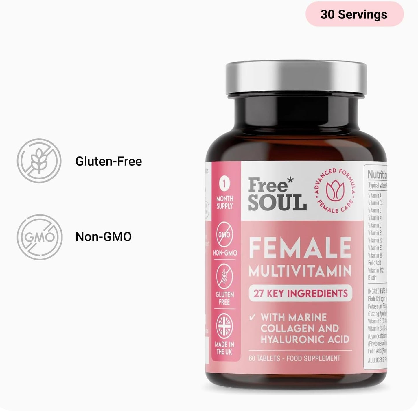 Free Soul Women's Multivitamins & Minerals, 60 Tablets