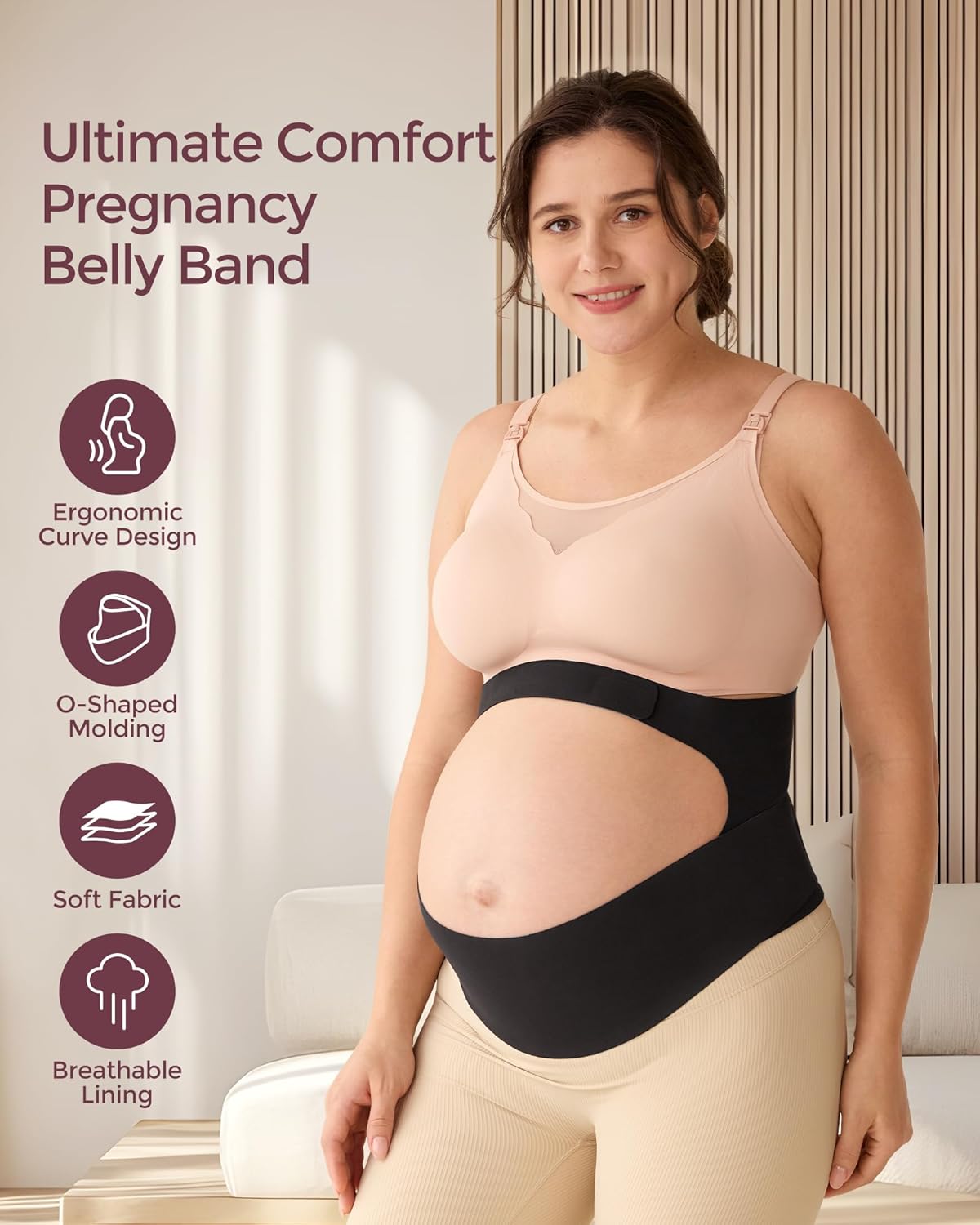 momcozy Pregnancy Belly Band, Large