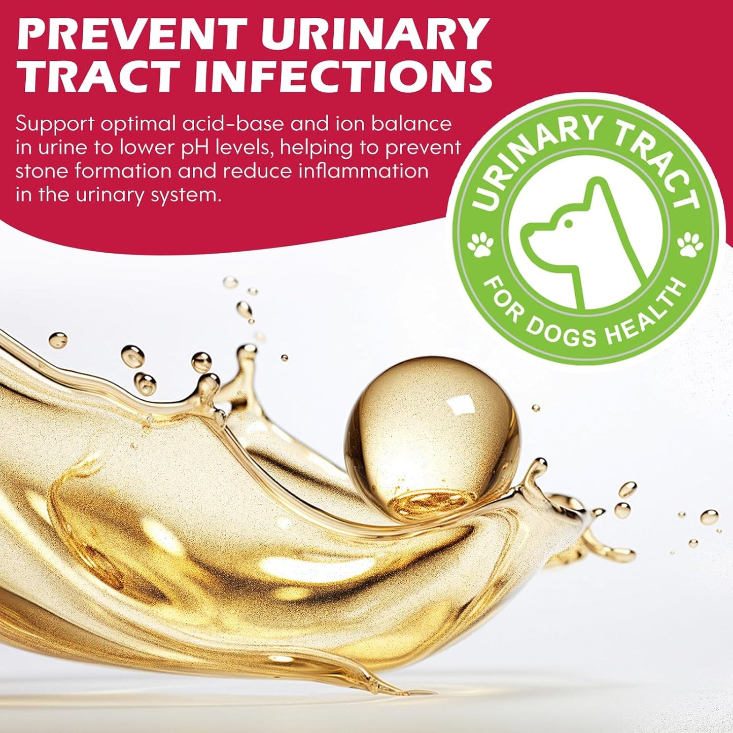 Xsvseie Urinary Tract Support Drops for Dogs, 60ml Dropper Bottle