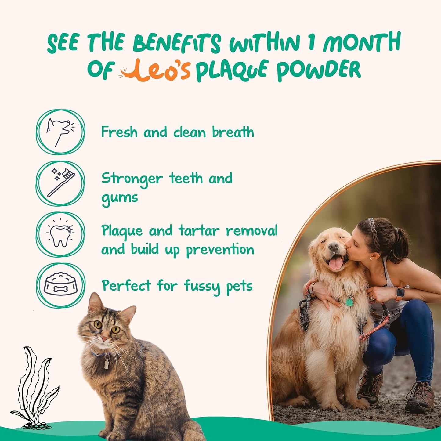 Leo's Plaque Off Powder for Dogs & Cats, 200g