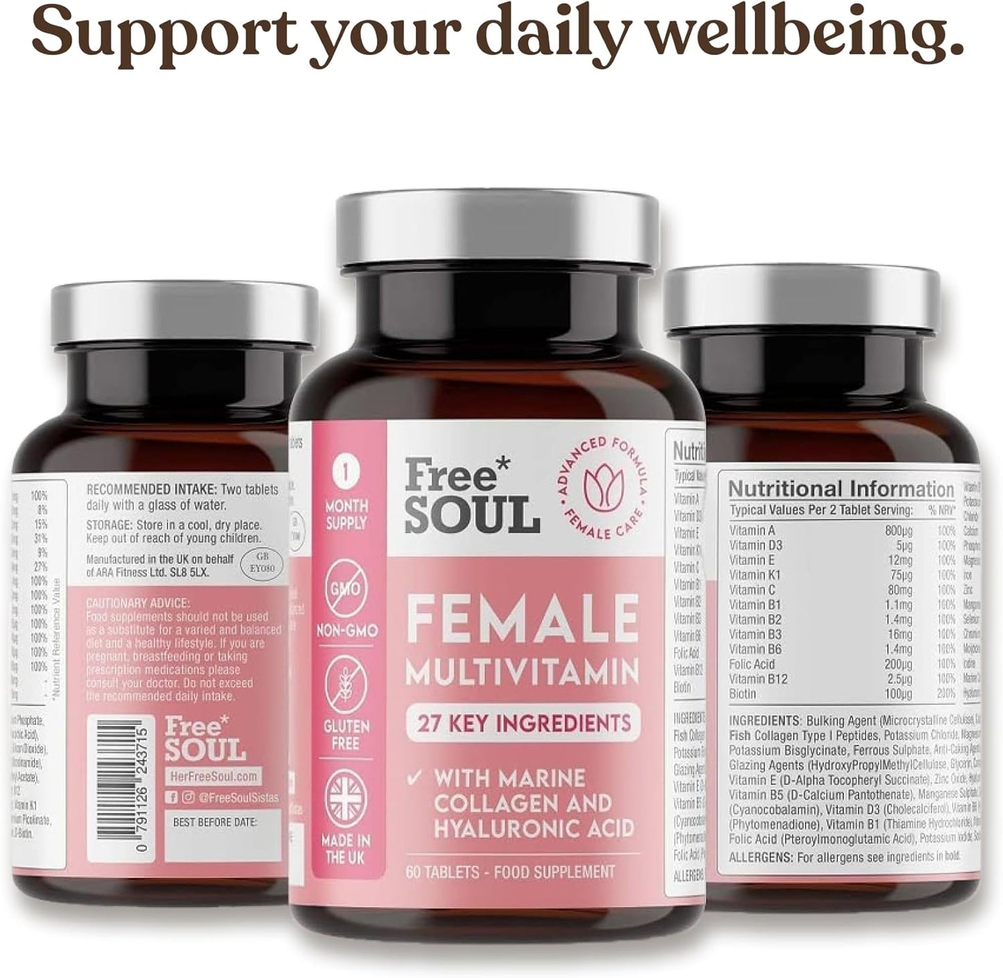 Free Soul Women's Multivitamins & Minerals, 60 Tablets