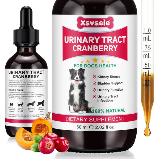 Xsvseie Urinary Tract Support Drops for Dogs, 60ml Dropper Bottle