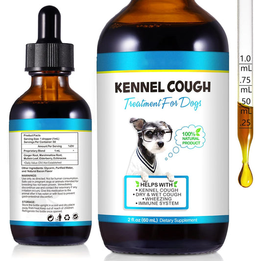 Oimmal Kennel Cough Treatment Drops for Dogs, 60ml Dropper Bottle