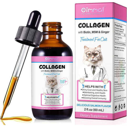 Oimmal Collagen Drops for Cats, 60ml Dropper Bottle