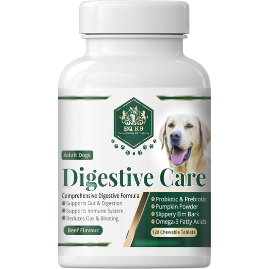 EQ K9 Digestive Care Prebiotics & Probiotics for Dogs, 120 Tablets