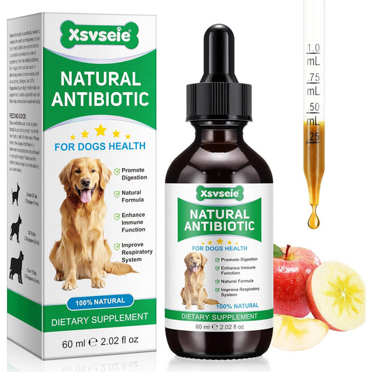 Xsvseie Natural Antibiotics Drops for Dogs, 60ml Dropper Bottle